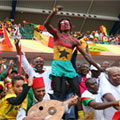 Колоритные болельщики сборной Ганы были на седьмом небе от счастья//Reuters